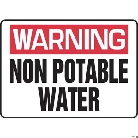 Accuform WARNING SAFETY SIGN NON POTABLE WATER MCAW305VP